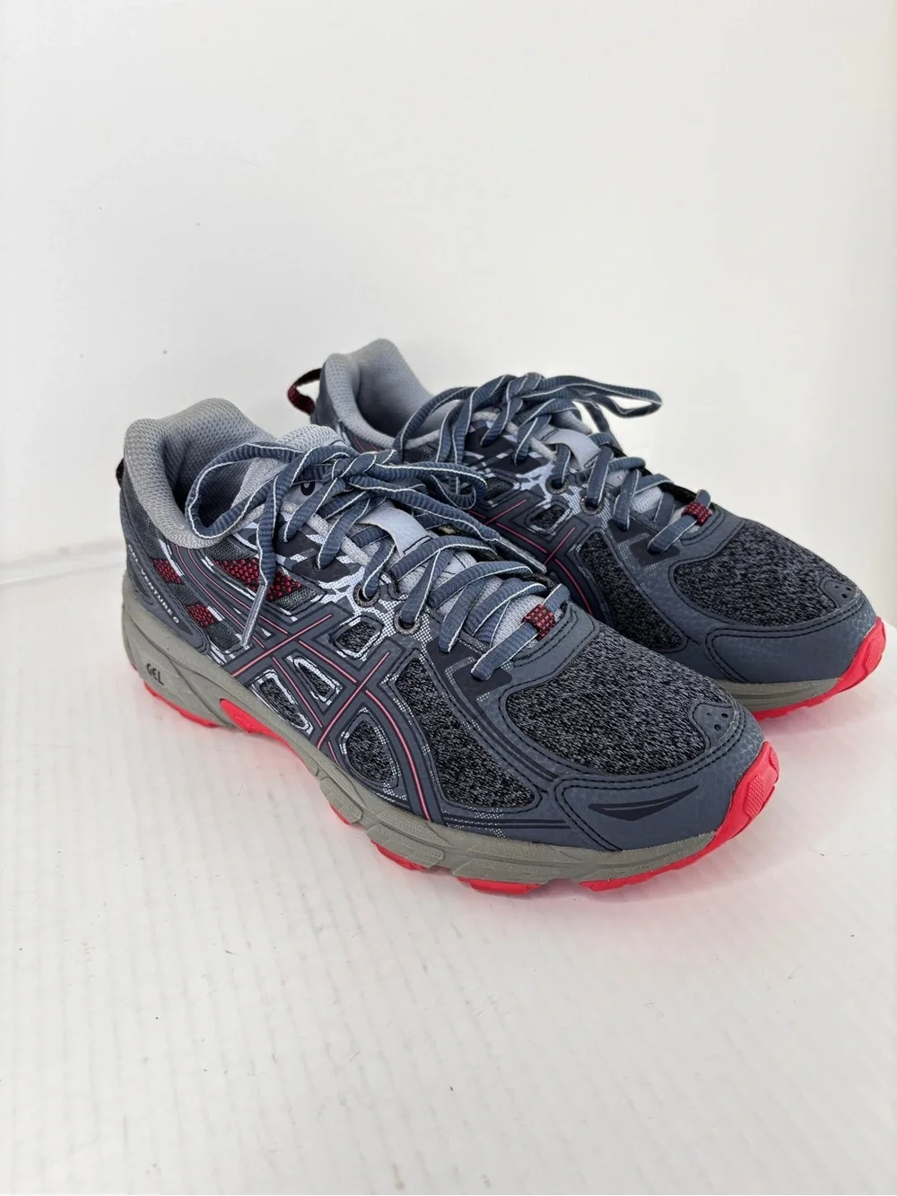 Asics Womens Gel Venture 6 MX 1012A504 Blue Running Shoes Sneakers Size 8